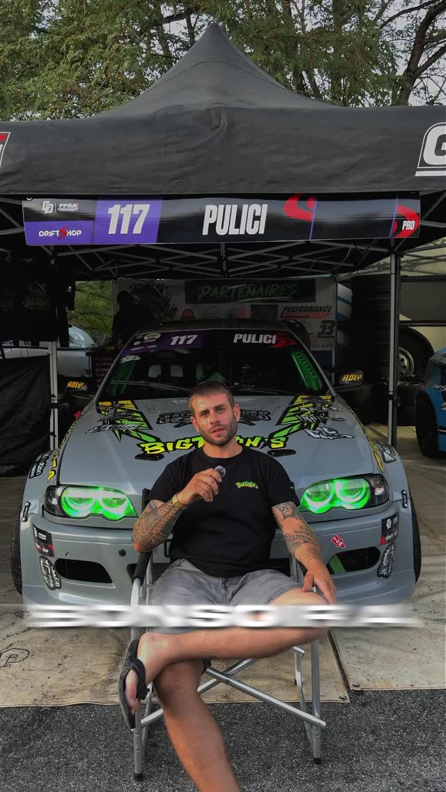 Anthony Pulici devant la BMW E46 Bigtoon's